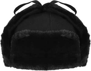 Chapeau de trappeur en polaire unisexe Chapeau d'hiver froid à bord et rabat d'oreille Chapeau de cyclisme épais coupe-vent Bomber Hat - Product Image 3