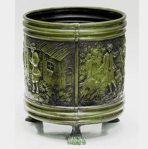 Étude de Pot de jardinière de conception classique qualité Durable seau de jardinière en métal de haute qualité enduit de poudre noire fini à la main - Product Image 6