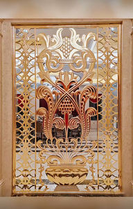 Divisorio e Separatore per Ambienti con Motivo Floreale Dorato Tagliato al Laser, Design in Acciaio Inox 304 per Soggiorno - Product Image 4