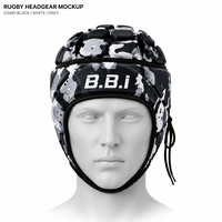 Casque de rugby numérique camouflage marine personnalisé avec logo sur mesure, casque de protection robuste pour joueurs de rugby et équipement d'entraînement