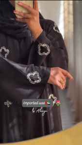 Abayas pour femmes élégantes et modestes brodées à la main de qualité supérieure robes formelles traditionnelles de Dubaï tissu respirant - Product Image 3