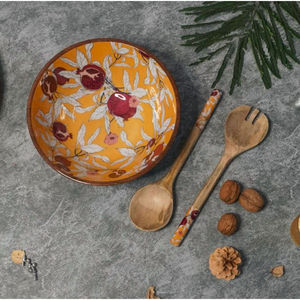 Bol de service alimentaire pour la maison avec cuillères, design merveilleux, forme ronde, accessoire de table, au prix le plus bas - Product Image 2