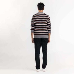 Pull en mohair tricoté d'hiver à col rond uni à manches longues respirant pour hommes, logo de couleur personnalisé, anti-rétrécissement, séchage rapide - Product Image 2