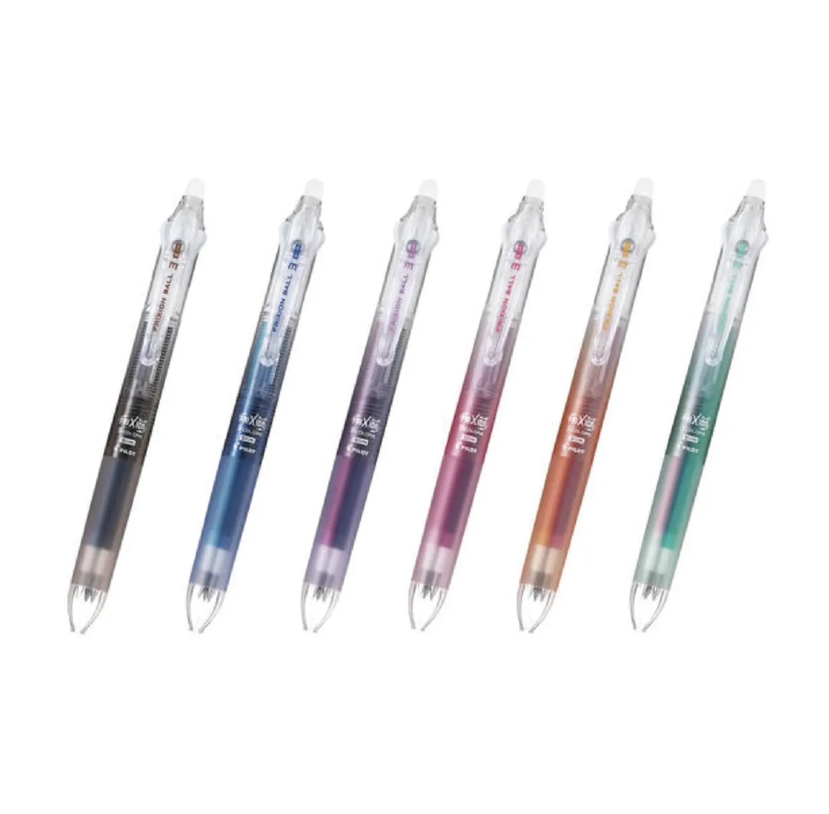 PARA PILOTO FRIXION BALL3 SLIM Transparente Pen Caso 0,38mm Tri-color Botão Magia Apagar Caneta