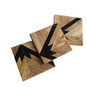 Compre a Bajo Precio Posavasos Cuadrados de Madera Hechos a Mano, Ecológicos, Reutilizables, Tapetes y Almohadillas para Mesa, Posavasos de Calidad de Exportación - Product Image 6
