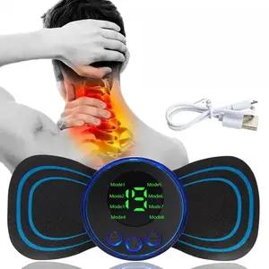 2024 popular portátil mini elétrico ems massageador massagem vara remendo alívio muscular cervical dor relaxamento massageador ombro