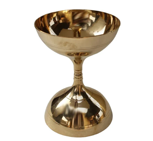 Pavo real latón Akhand Jyoti Diya conjunto con 5 Diya artesanías de Metal religioso directo de fábrica al por mayor para Puja - Product Image 2