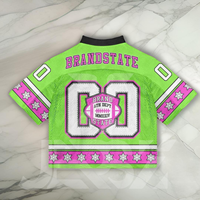 Unisex Maßgeschneidertes Vintage Übergroßes Fußballtrikot Boxy Fit Streetwear T-Shirt Fußballbekleidung Bedruckt Sublimation Mesh Polyester Schnelltrocknend