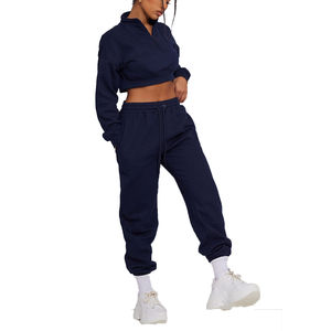 Femmes Logo personnalisé coton cordon Yoga haut à capuche recadrée à capuche pour les sports d'hiver entraînement goutte épaule haut actif - Product Image 3