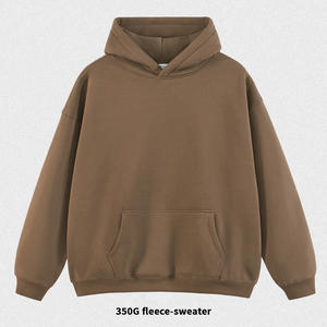 Automne et hiver en gros plaine vierge 350 grammes pull surdimensionné hommes hiver polaire à capuche polaire pull à capuche - Product Image 6