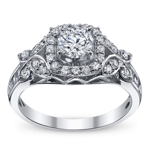 Bague Romantique en Or Blanc 14K Unisexe Diamant VVS Solitaire EF Couleur IGI Certifiée pour Mariages Anniversaires Dames - Product Image 3