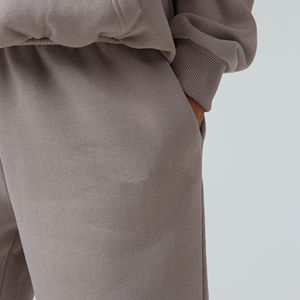 Wholesale Women's Solid Heavyweight Cotton <b>Fleece</b> Pullover <b>Oversized</b> <b>Hoodies</b> Sweatpants Side Pockets Drop Shoulder Long Sleeves - Product Image 6