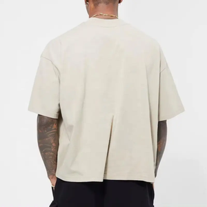 Camiseta de entrenamiento para hombre, camiseta de entrenamiento holgada de Color sólido, camiseta de Fitness atlética, estilo informal, proveedor OEM ODM - Product Image 3