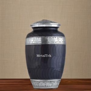 Urna de cremación para adultos de Metal de aluminio de estilo Americano negro de carbón, recuerdo de cenizas de entierro conmemorativo para decoración de ceremonia funeraria - Product Image 5