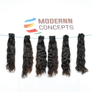 Extensions de cheveux naturels indiens vierges de qualité supérieure pour femme, cuticules alignées, cheveux de temple, ondulés naturels, non traités chimiquement, 100% cheveux humains - Product Image 1