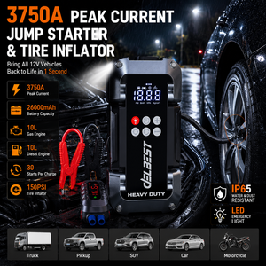 Kit Arrancador de Coche 6 en 1 con <span class=keywords><strong>Batería</strong></span> de Refuerzo, <span class=keywords><strong>Batería</strong></span> Externa de Litio y Compresor de Aire - Product Image 4