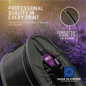 ไส้พิมพ์ 3 มิติ WINKLE PETG ขนาด 1.75 มม. น้ำหนัก 1 กก. สำหรับเครื่องพิมพ์ FDM ทนทานต่อแรงกระแทกสูง พิมพ์ง่าย ผลิตในยุโรป ความคลาดเคลื่อน 0.05 มม. อุณหภูมิการพิมพ์ 220-240 องศาเซลเซียส - Product Image 3