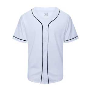 Nouveau haute qualité en gros Offre Spéciale sur mesure blanc 100% Polyester Raglan Baseball chemise/bouton vers le bas maillots de Baseball personnalisés - Product Image 5