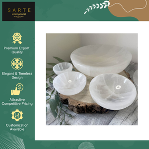 ชามคริสตัลบำบัดแบบซีลีไนต์ทำมือวัสดุขัดเงาเป็นมิตรต่อสิ่งแวดล้อมของตกแต่งบ้าน - Product Image 5