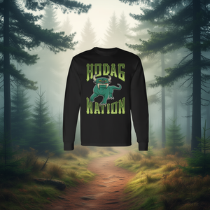 T-shirt a maniche lunghe Hodag con design Mostro Verde, girocollo unisex per adulti, promozionale - Product Image 3