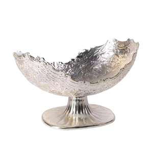 Cuenco de Pedestal de latón de alta calidad con grabado acabado de níquel para mesa de cocina, cuenco para servir, cuenco para vajilla - Product Image 2