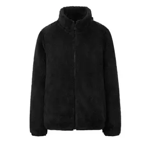Jaqueta forrada de lã Sherpa de lã polar com preço de fábrica 2024 para homens, jaqueta de alta qualidade com estampa personalizada de alta qualidade