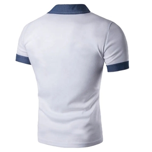 Camiseta de polo de golf con logotipo personalizado de alta calidad para hombre, último diseño con patrón sólido bordado, tela de punto, precio al por mayor - Product Image 2