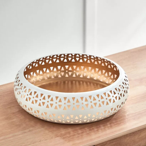 Vajilla de metal de diseño maravilloso, cuenco de comida, cuenco decorativo de hierro con recubrimiento de polvo blanco, Ideal para utensilios y herramientas de cocina - Product Image 3