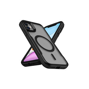 Coque de protection Netzy pour iPhone 12 Plus compatible MagSafe, avec bords colorés en PC, anti-traces de doigts et protection antichoc Airbag - Product Image 1