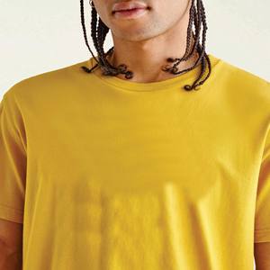 Camiseta de estilo informal para hombre Color sólido atractivo 100% algodón transpirable OEM estilo transpirable liso - Product Image 5