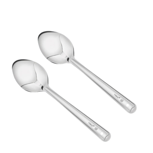 Cuillère à soupe épaissie en acier inoxydable avec finition miroir Conception moderne jetable pour le service public de buffet d'hôtel - Product Image 3