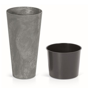 Vasca in plastica Prosperplast Tubus Slim Effect CON serbatoio in colore cemento, 57,2 (altezza) x 30 (larghezza) x 30 (profondità) cm - Product Image 2