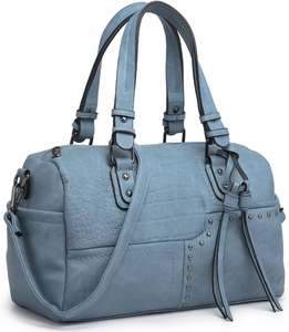 Black Genuine <b>Leather</b> Barrel <b>Bag</b> With Ruffles Buckle Closure Minimalist Design Unisex Daily Use - Product Image 3