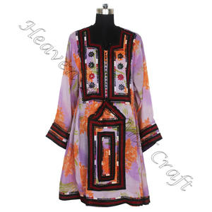 BDR072 Vintage hecho a mano Balochi vestido con borlas Balochi Tribal étnico monedas vestido Vintage bohemio de proveedor indio - Product Image 5