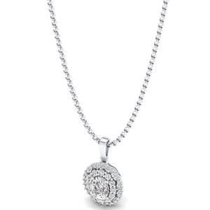 REYES Elegante 9K 10K 14K 18K Oro Moissanite Cham Colgante Rodio Plateado Corte Oval 1.21cts Moissanite Colgante Collar para Mujer - Product Image 2