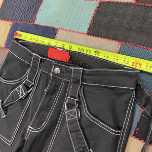 Pantalones Ajustados Negros Góticos de los 90 para Mujer, con Cierre de Cremallera, Estilo Punk, Transpirables, con Costuras en Contraste 2026 - Product Image 3