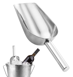 Cuillère à glace en acier inoxydable Fête/Bar Buffet Cuisine Sucre Aliments secs Farine Bonbons Poubelle Gadget de cuisine Cuillère à glace - Product Image 2