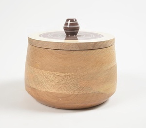 กระป๋องไม้คลาสสิกพร้อมฝาปิดเคลือบผู้ผลิตผู้ค้าส่งกระป๋องราคาโรงงานขั้นต่ําขั้นต่ําทําด้วยมือ - Product Image 2