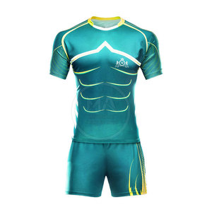 Uniformes de Rugby de la Mejor Calidad, Transpirables, 100% Poliéster, Cómodos, Personalizables, Servicio OEM, Precio al por Mayor, en Existencia - Product Image 1