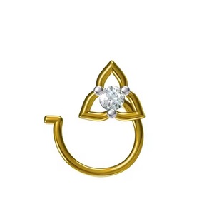 18K Fine <b>Nose</b> Pin for Women Luxury Traditional to Modern Elegant <b>Gold</b> and Diamond Jewelry Everyday Wear Moissanite Jewelry - Product Image 1