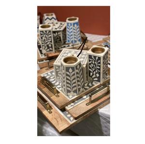 Super hecho a mano indio hecho árabe madera Mukhar quemador estética real decoración del hogar quemador de incienso Bukhoor de madera - Product Image 4