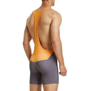 Combinaison de lutte professionnelle de haute qualité en spandex/polyester avec bretelles réglables pour un entraînement confortable - Meilleure vente - Product Image 2