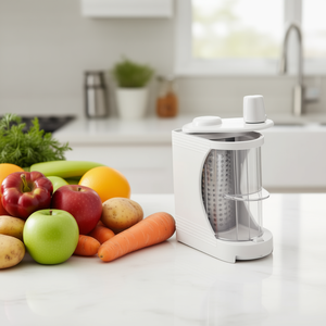 Rallador EASY ACEA Assorted 2504 Ghidini Cipriano con manivela de plástico de 9.3x5.6x13.5cm para preparación de frutas y verduras - Product Image 3