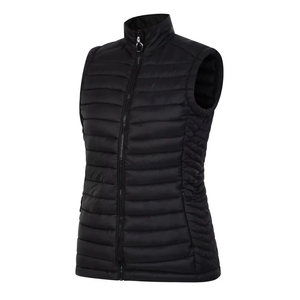 Gilet bouffant rose personnalisé pour femmes Fermeture à glissière vintage Imperméable à col montant Gilet bouffant d'extérieur pour femmes adultes - Product Image 1