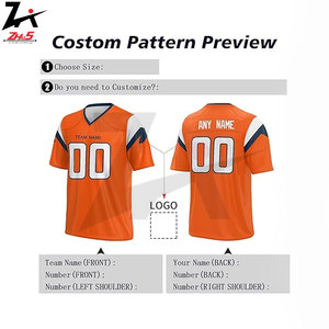 Maillot de football américain unisexe en polyester respirant 100 %, design personnalisé, vente en gros, avec nom d'équipe, couleurs et tailles personnalisables - Product Image 6