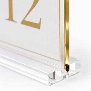 Acrylic <b>Table</b> <b>Number</b> <b>Holder</b> <b>Wedding</b> <b>Table</b> <b>Numbers</b> Sign <b>Holder</b> Clear Display Stand for <b>Wedding</b> Banquet Party Decor - Product Image 2