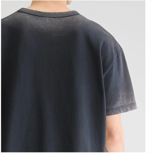 เสื้อยืดผ้าฝ้ายแขนสั้นของผู้ชายเสื้อ100% ซักด้วยกรดออกแบบโลโก้ได้ตามต้องการ - Product Image 6