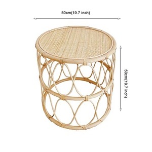 โต๊ะกาแฟหวายหรูหราทันสมัยทำด้วยมือมีดีไซน์วงกลมยาวเฟอร์นิเจอร์บ้านไม้สำหรับตกแต่งห้องนั่งเล่นสำหรับโรงแรมบ้าน - Product Image 3