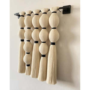 Tapiz de Pared de Macramé Bohemio Hecho a Mano SON PREHISPNICO para Decoración de Sala de Estar y Ocasiones de Diwali - Product Image 2