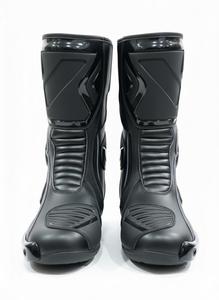 Bottes de moto en cuir confortables pour hommes, antidérapantes, légères, noires, à la cheville, sport, rue, aventure, imprimées, techniques - Product Image 3